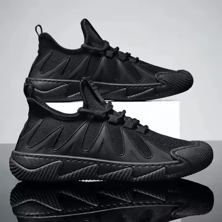 MOV Zapatos de hombre, nuevos zapatos casuales de otoño, zapatos para correr para hombre, zapatos de trabajo negros para jóvenes. - 1
