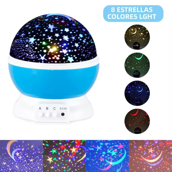 Lámpara Nocturna De Proyección De Cielo Estrellado 360 Grados Giratorio Soporte De Enchufe USB Y Suministro De Energía Por Batería Para Dormitorio Regalo De Cumpleaños - 1