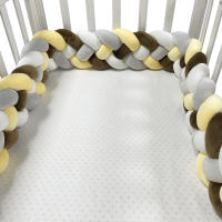 Parachoques para Cama de Bebé de 1-3M, Textil anudado Hecho a mano, de cuna de Protector Sweatshirt, almohada with nude Infantil, decoración para habitación de Bebé, tira anticolisión Tejida para CUNA anticaídas y anticolisión - details 3