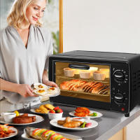 Horno negro multifuncional 700W, 13L freidora eléctrica de aire, tostadora de encimera, horno de doble capa para tostadas, Broil, asados y repostería, Enchufe UE 220V - details 7