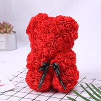 Rosa Artificial 25cm Oso Para Regalo De Aniversario Navidad San Valentín Cumpleaños Boda Fiesta Decoración De Hogar - details 7