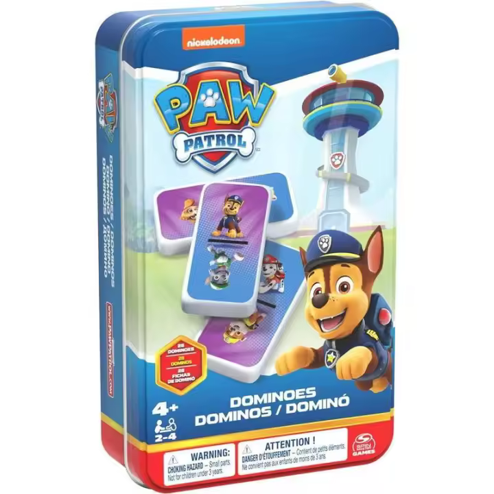 Patrulla Canina Domino Caja Metal Juegos de Mesa Marca SpinMaster - 1