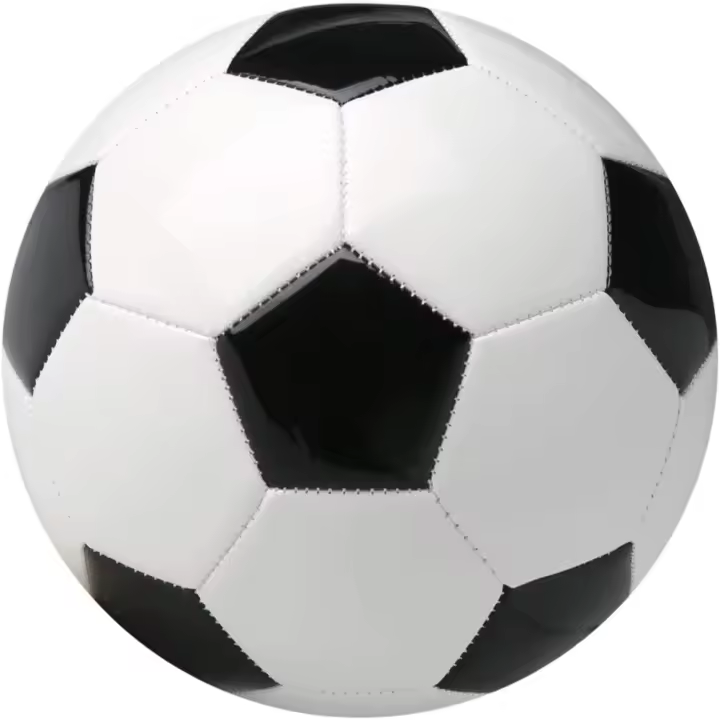 Balón de fútbol de tamaño 2, 3, 4, 5 con aguja de inflado, clásico, blanco y negro, de poliuretano más grueso, tejido apretado, adecuado para ligas juveniles, entrenamiento, práctica o regalo - 1