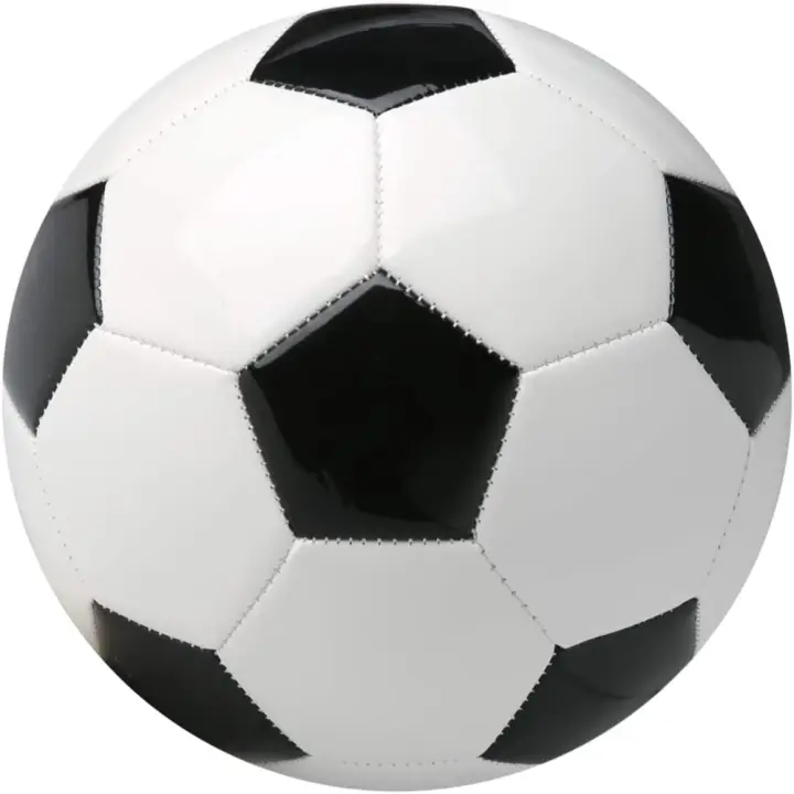 Balón de fútbol de tamaño 2, 3, 4, 5 con aguja de inflado, clásico, blanco y negro, de poliuretano más grueso, tejido apretado, adecuado para ligas juveniles, entrenamiento, práctica o regalo - 1