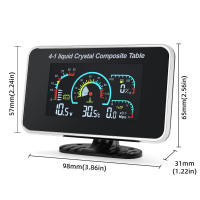 Medidor De Nivel De Combustible Y Presión Del Aceite Para Coche Con Sensor De Nivel De Combustible Y Temperatura Del Agua 4 En 1 Digital LCD 12V24V - details 8