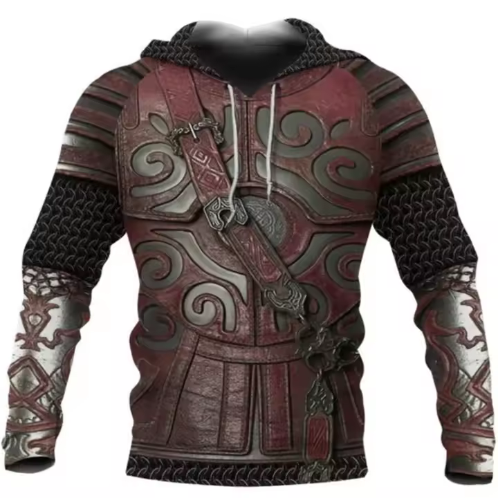  Sudadera De Capucha Para Hombre Knights Templar Imprimido 3D Oversized Tendencia 2024 Ropa Casual De Streetwear - 1