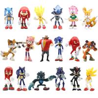 Nuevo Set De 6 Figuras Pequeñas De Sonic Mini Juguete De PVC Características De Echidna Sombrilla Y Cola Para Niños Regalo De Cumpleaños Modelo De Animal 5-6cm - details 1