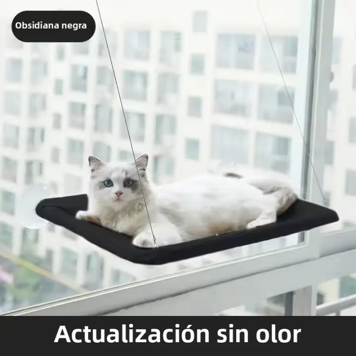 Nueva Hamaca Para Gato Con Asiento De Ventana Solar Lavable Desmontable Cama Para Mascotas Accesorios Para Dormir Con Soporte De Sución - 1
