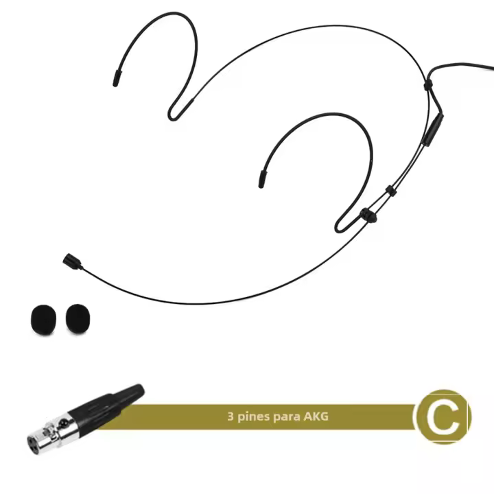 Micrófono De Cuello Doble Para Shure Headset Negro Accesorio De Audio Para Sistema De Radio Equipamiento De Audio - 1