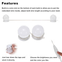 Espejo De Maquillaje Con Luces LED Bombilla USB Cargable Iluminación Dimmable Para Baño Mesa De Vestir Luz De Vanidad - details 4