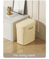 Basurero De Baño Plegable 12/16L Con Tapa Y Soporte En La Pared Recipiente De Residuos Impermeable Para Inodoro Estilo Rectangular - details 11