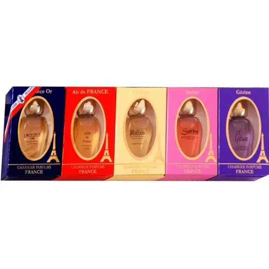 Pack de 5 Perfumes en Miniatura Fragancias de Francia 42,5ml - 5 cajas Individuales- Caja Regalo. - 1