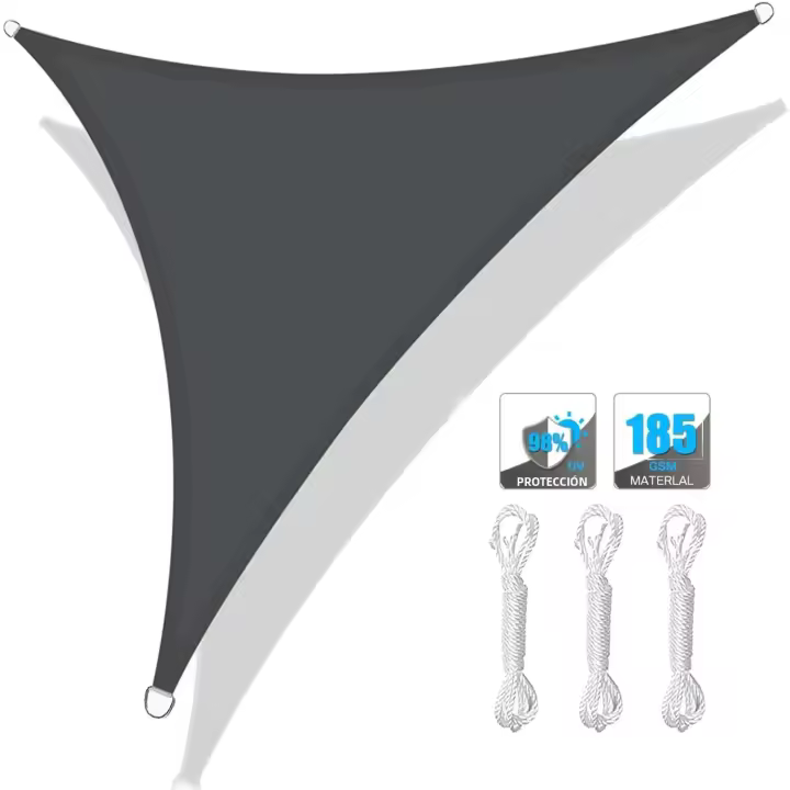 Sail De Sombra Solar Rectangular Grande 7m/5m/3m/2m Bloqueo UV Resistente Al Agua Para Jardín Patio Deck Exterior - 1