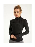 MOV-Chaqueta de fitness empalmada, Bolso elástico transpirable, chaqueta de yoga Deportiva para Corver y Cycling,Chaqueta de ropa de yoga deportiva de carrera, manga larga con cuello alto delgado, ropa de gimnasia deportiva - details 17