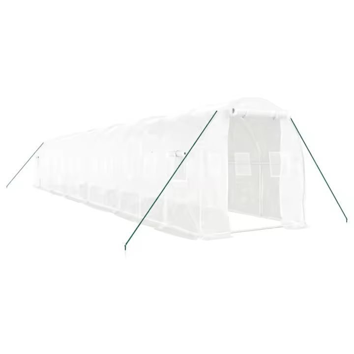 vidaXL Invernadero con Estructura Acero Invernáculo Vivero para Plantas Color Blanco,  Verde, y mas - 1