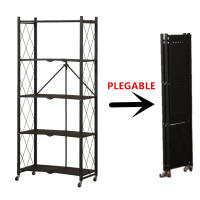 Estantes plegables para cocina microondas , organizador de salón de baño, estantería de almacenamiento de metal libro juguete, estantería para con ruedas ,ESTANTERIA MICROONDA DE METAL negro o blanco - details 3