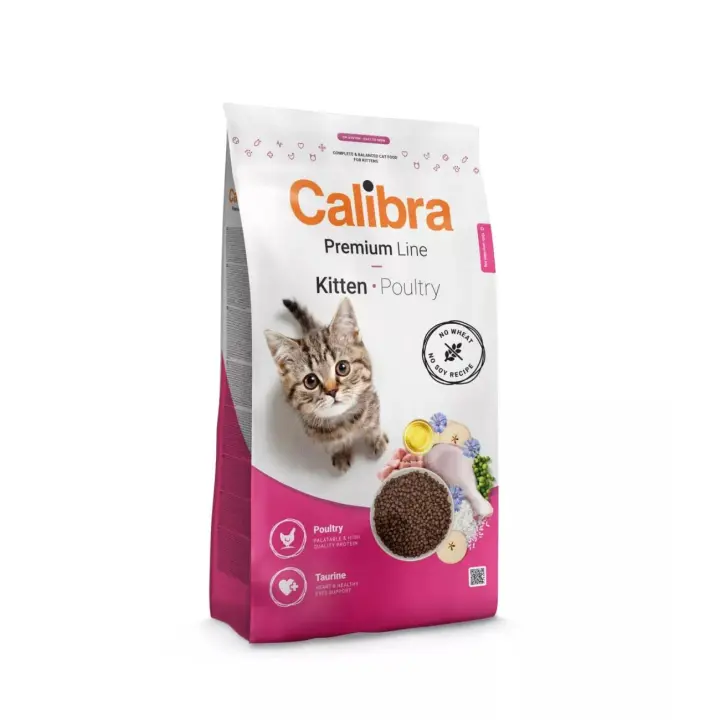 Calibra Cat Premium Line Kitten Carne de Ave 2kg / Croquetas – receta de ave para gatitos, sin trigo ni soja - 1