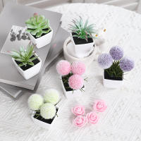 3PCS/6PCS Pelota De Plantas Artificiales Para Pequeños Bonsái DIY Artesanía Decoración Para Escritorio Y Ventanasilleros - details 1