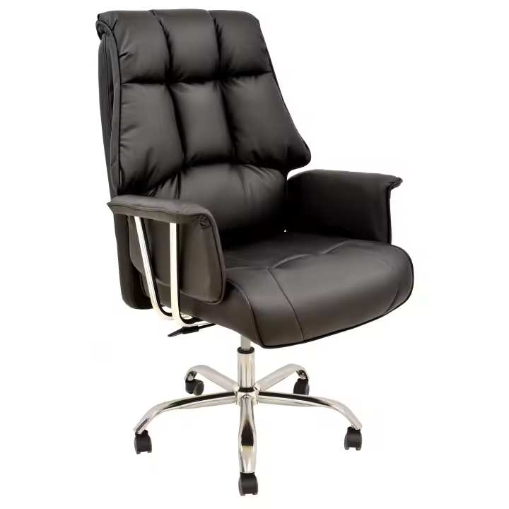 Sillón de oficina FIRENZE, alto, gas, mecanismo multifunción, similpiel negra - 1