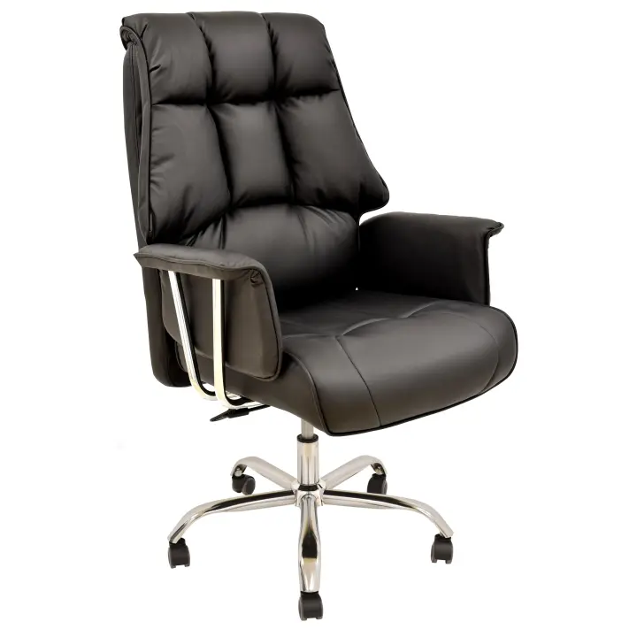 Sillón de oficina FIRENZE, alto, gas, mecanismo multifunción, similpiel negra - 1