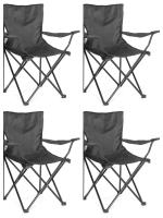 OFERTA[PACK 4] Silla Plegable de Camping de Acero, 50x50x80cm, Silla de Acampada Plegable, Ideal para Camping o Pesca, Estructura de Acero Resistente y Asiento de Lona Impermeable - details 1