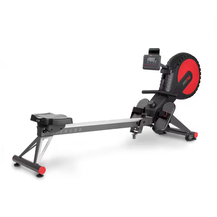 FITFIU Fitness RA-300 - Máquina de Remo Plegable con Resistencia por Aire y Asiento Acolchado, Máquina Remo Entrenamiento Cardio y Cross Training, 12 Niveles de Resistencia, Peso máx. Usuario 110kg - 1