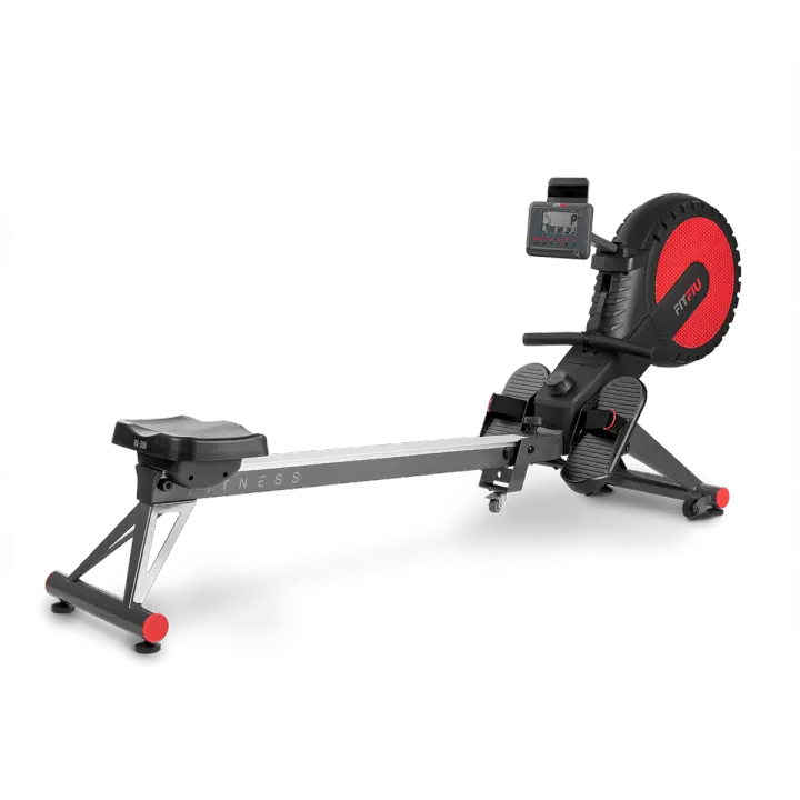 FITFIU Fitness RA-300 - Máquina de Remo Plegable con Resistencia por Aire y Asiento Acolchado, Máquina Remo Entrenamiento Cardio y Cross Training, 12 Niveles de Resistencia, Peso máx. Usuario 110kg - 1