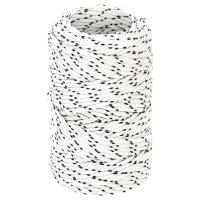 vidaXL Cuerda de trabajo poliéster 2 mm 25 m cuerda trenzada Color Negro,  Blanco, y mas - details 1