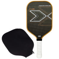 Pala De Pickleball De Titanio Con Cuatro Capas De Fibra De Carbono Y Núcleo De Cera De Azúcar Superficie De Tela Fresada Rugosa Para Mejor Agarre - details 3
