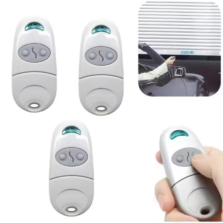ER Universal Tor-Fernbedienung, Cam Top 432NA, tragbin Fernbedienungen 433, compatible con Tür-und Garagen-Fernbedienung Top432EV/432/432EE/432A/432M/432S T432/CAME 432, 433,92 MHz (Blanco), 3 Unidades - 1