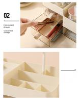 Caja De Almacenamiento Para Escritorio Estilo Cajón Con Múltiples Grillas Caja De Cosméticos Para Estudiantes Y Dormitorios Ecológica De Plástico Japonesa - details 5