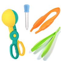 Juego De Juguetes Educativos Montessori Para Niños 1/4pcs Herramientas De Entrenamiento De Habilidades Motoras Finas Clip Scoop Drop Tweezers Aprendizaje Temprano - details 0