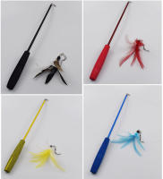 Juguete Interactivo Para Gatos Con Plumas Palanca Retráctil Con Campana Repuesto Para Refill Ideal Para Gatitos - details 6