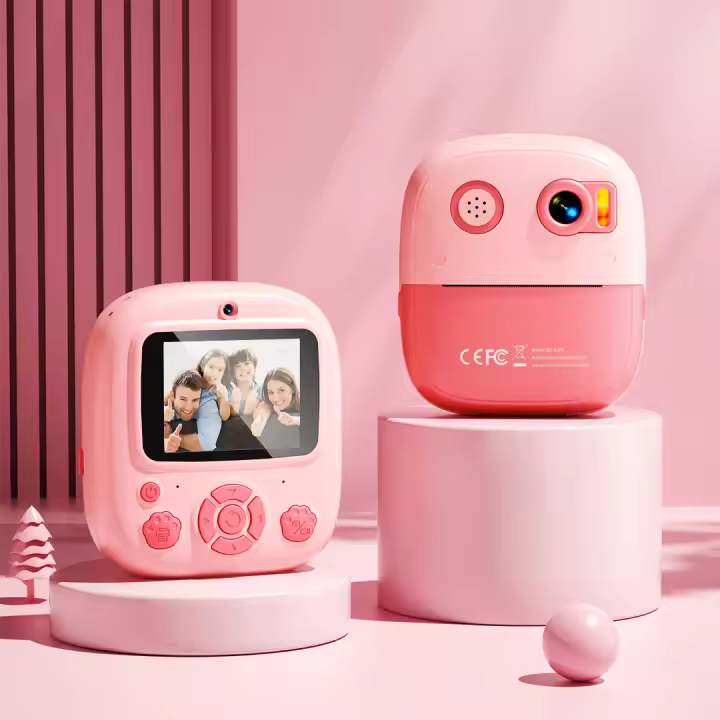 Cámara Infantil with Doble Cámara and Impresión Instantánea - Pantalla Táctil 3 ''y 45MP + Tecnología Térmica Sin Tinta, Resistant to with Modo Aventura y Control Parental, Incluye 2 Rollos Papel - 1