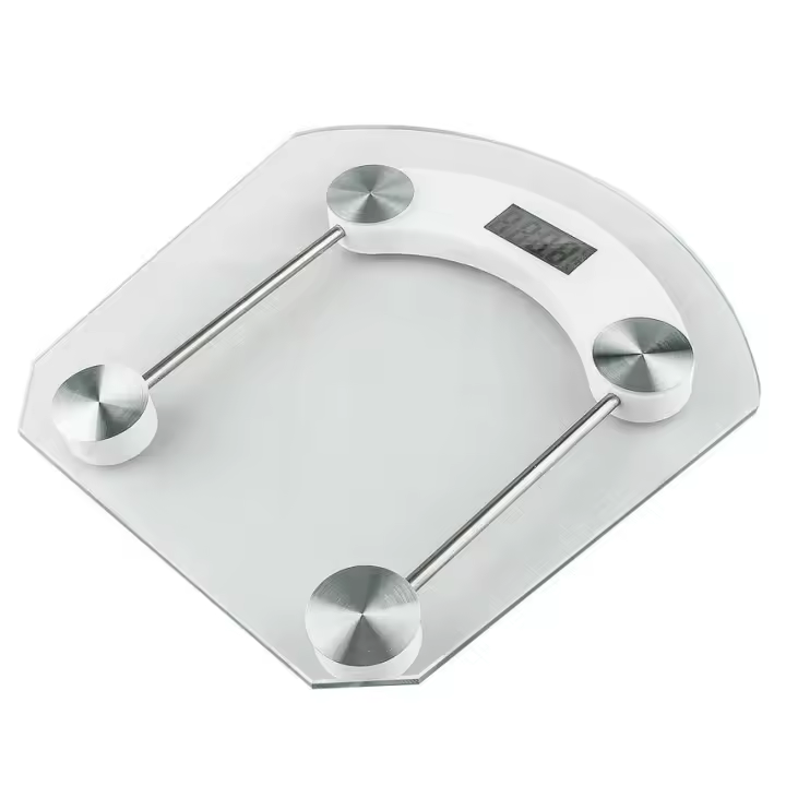 Saeday Báscula de Baño Digital 2 Opciones de Peso Kg/Lbs Vidrio Templado Pantal LCD Balanza de Peso Corporal Alta Precisión Auto Encendido Auto Apagado Resistencia 180KG - 1