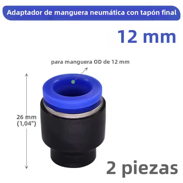 2PCS Adaptador De Tubo De Jardín Con Cierre Rápido 6-12mm Conector De Fin De Tubo Para Riego DIY Fittings Pneumáticas - 1