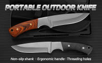 Cuchillo De Sobrevivencia Con Mango De Madera Y Funda De Nylon Herramienta De Pesca Y Caza Para Camping Y Tácticas - details 4