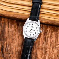 Reloj Mecánico Para Hombre Shanghai 7120 De 36mm Vintage Con Corrección De Agua 3Bar Cuarzo Arábigo Acero Inoxidable Y Correa De Cuero - details 4