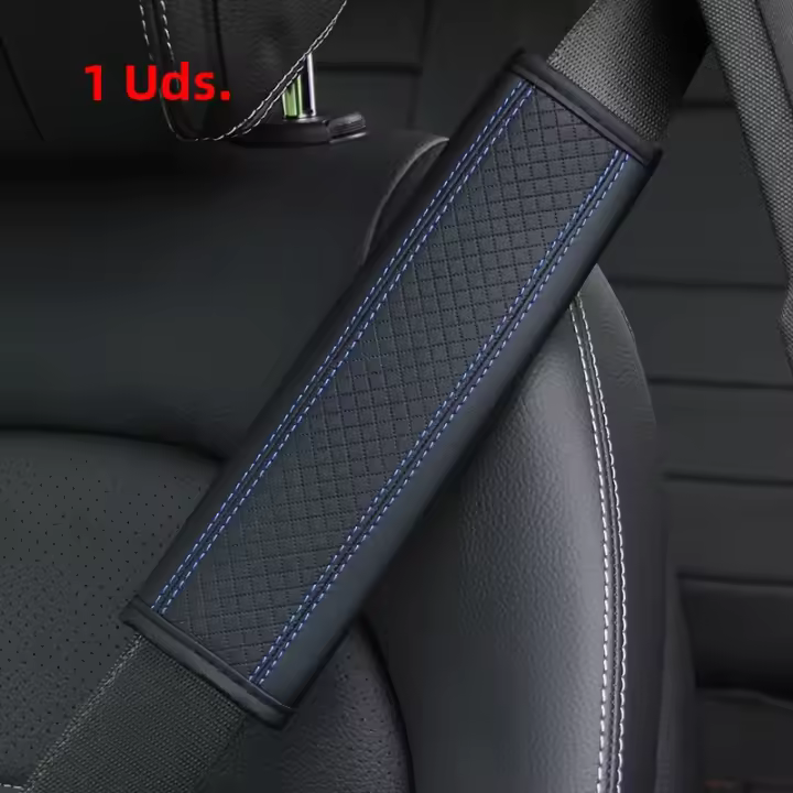 Almohadilla De Cinturón De Seguridad De Cuero PU Para Coche Cubierta De Hombro Transpirable Protección Accesorios De Automóvil Interior - 1