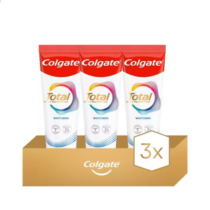 Pasta de Dientes Colgate Total Prevención Activa Blanqueadora 75ml - Pack de 3 - 1