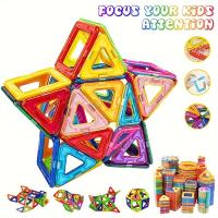 Juguetes Educativos Montessori Para Niños Bloques De Construcción Magnéticos Grandes Con Fuerte Magnetismo Set De Construcción DIY Regalo Para Niños De 3-12 Años - details 0