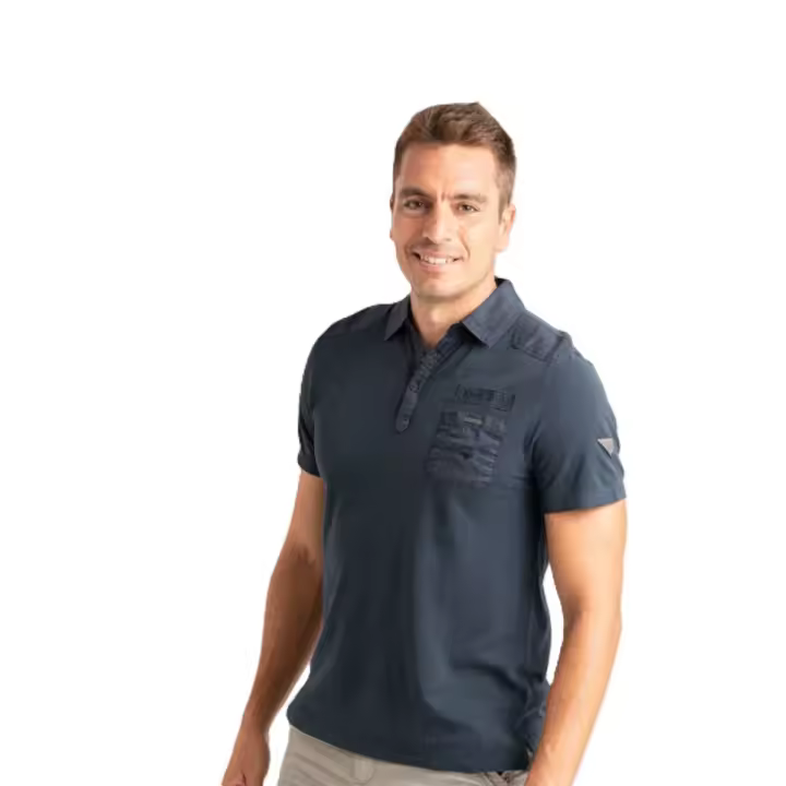 Polo Pique Privata PRI2647 azul marino con bolsillo - Ropa para hombre - 1