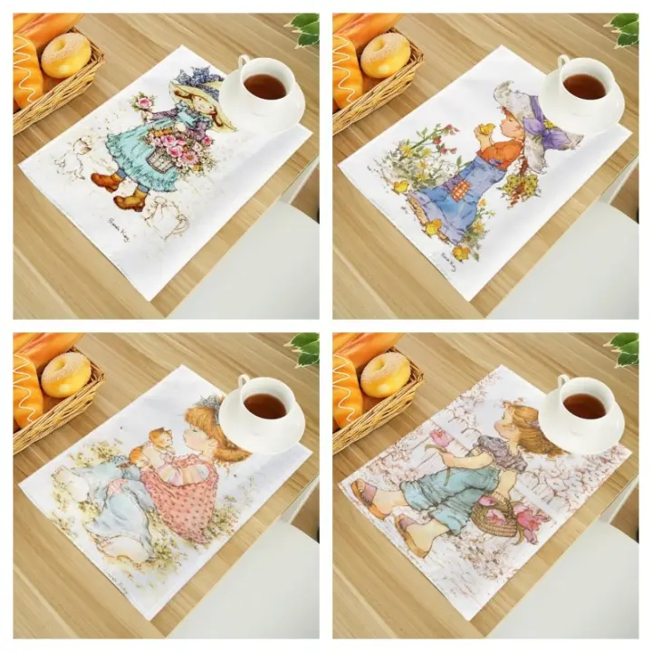 Mantelinas De Lino Sarah Kay 30x40cm Alfombrillas Para Mesa De Comedor Y Cocina Con Diseño Alfabeto Ecológicas Y Clásicas Pack De 1/4/6/8 - 1