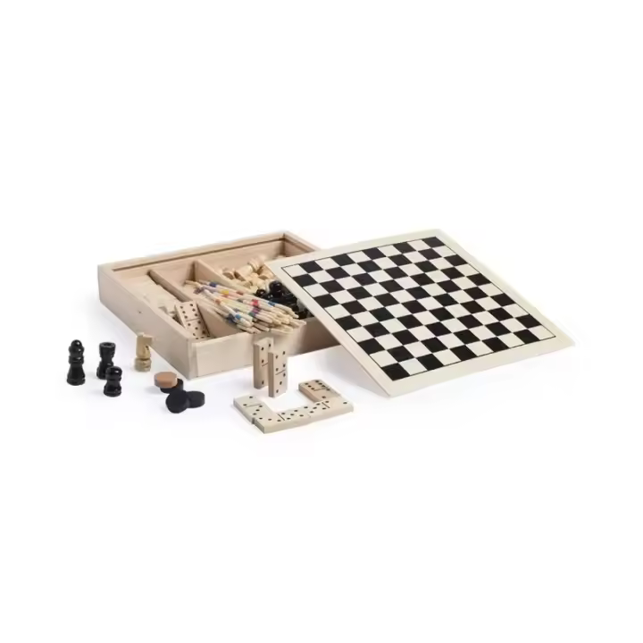 Set 4 Juegos XIGRAL (Mikado, Damas, Ajedrez y Dominó) - 1