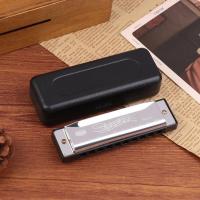 Harmonica De Metal Para Principiantes Y Niños Regalo Con Estuche Diatónica De 10 Agujeros En Do Clave C - details 10