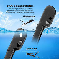 Máscara De Snorkel Con Visión Panorámica De 180° Antiniebla Y Antirreventón De Silicona Top Seco Diversión Subacuática Y Natación Con 2 Snorkels - details 8