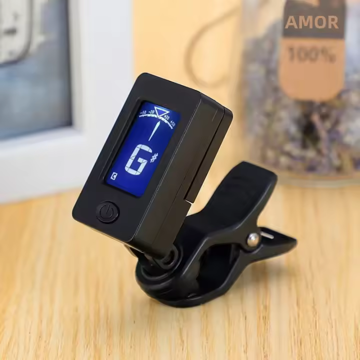 Afinador Digital Para Guitarra Acústica Y Ukulele Afinador De Guitarra Profesional Con Pantalla LCD Accesorios Para Guitarra Electrónica 360 Grados - 1