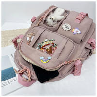 Mochila Para Mujer Impermeable De Nylon Con Múltiples Bolsillos Estilo Kawaii Para Estudiantes Con Capacidad Para Portátil Y Libros - details 13