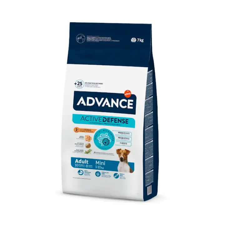 7 Kg - ADVANCE ACTIVE DEFENSE MINI ADULT POLLO Y ARROZ PIENSO PARA PERROS - 1