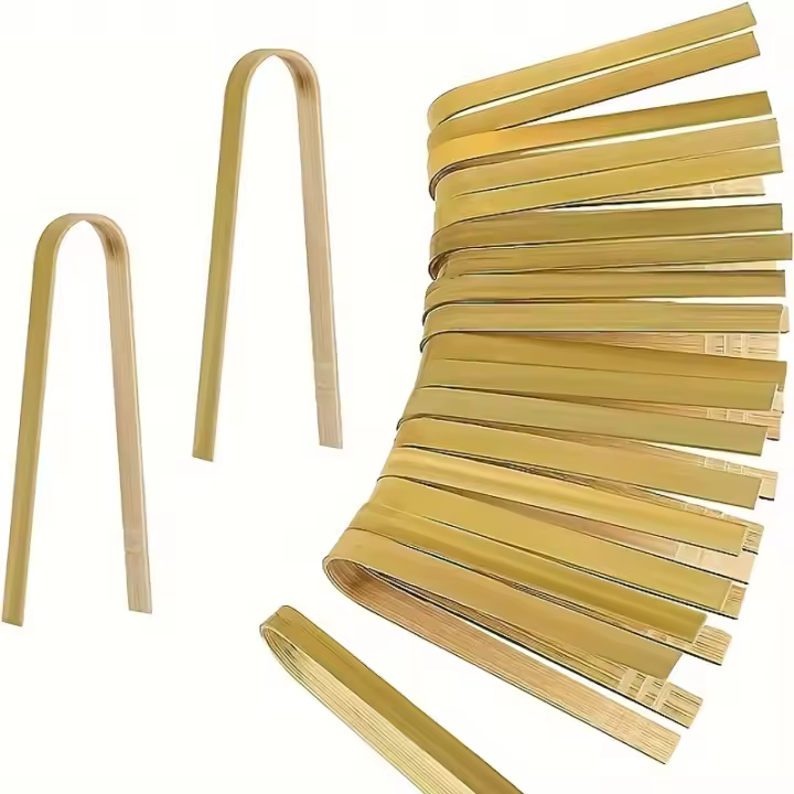 Tijeras De Madera Desechables Para Barbacoa 20 Piezas Tijeras De Bambú Mini Para Toasts Y Camping Picnic Al Aire Libre - 1